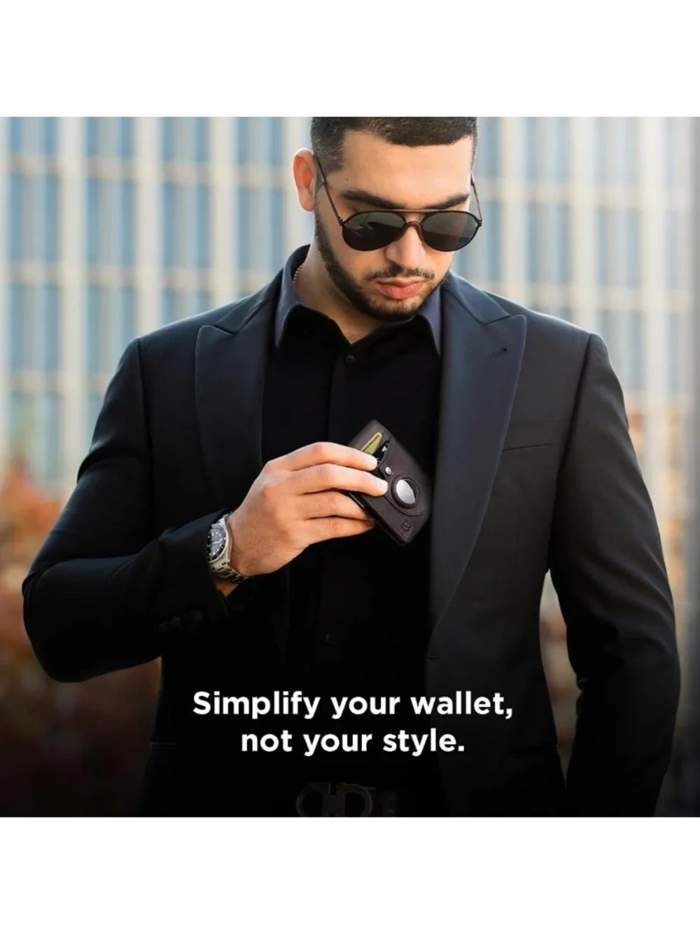 Slim Minimalist Money Clip Wallet for Men - RFID Blocking Front Pocket Card